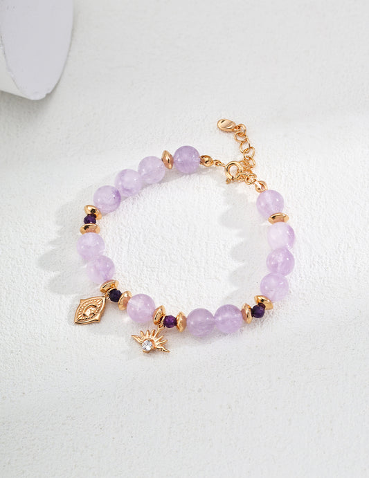 S925 Sterling Silver Purple Crystal ,Zircon,Pearl Bracelets Collections